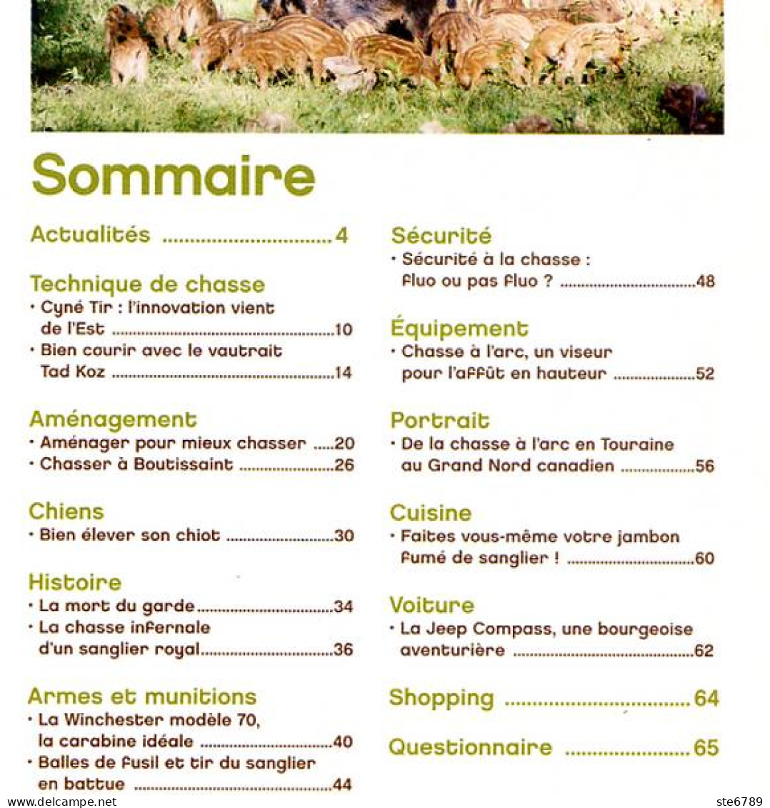 SANGLIER Techniques De Chasse N° 14 Armes , Cyné Tir Alsace  ,  Tir Arc ,  Battue , Chien Chiots - Fischen + Jagen