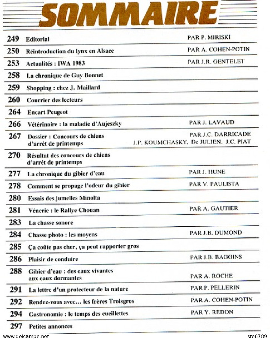 Plaisirs De La Chasse N° 372 1983 Spécial Région Est Ardennes Aube Jura Marne Meuse Haute Saone Vosges - Hunting & Fishing