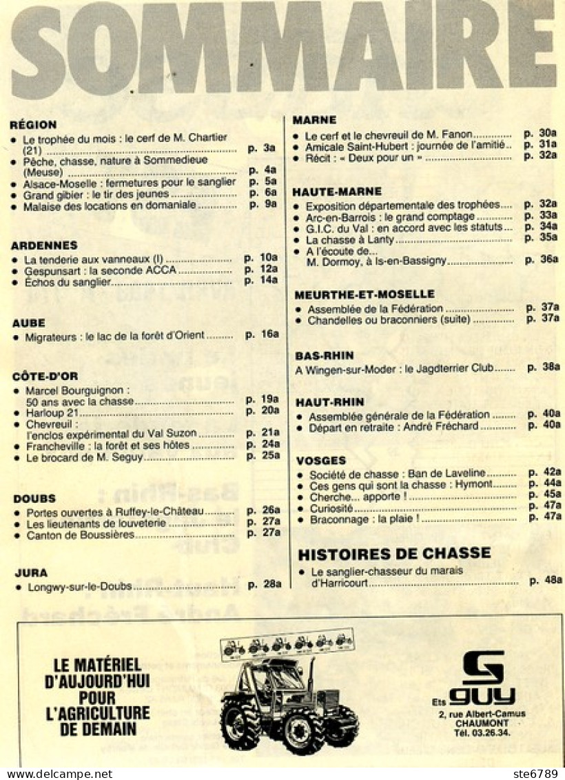 Plaisirs De La Chasse N° 370 1983 Spécial Région Est Ardennes Aube Jura Marne Meuse Haute Saone Vosges - Chasse & Pêche