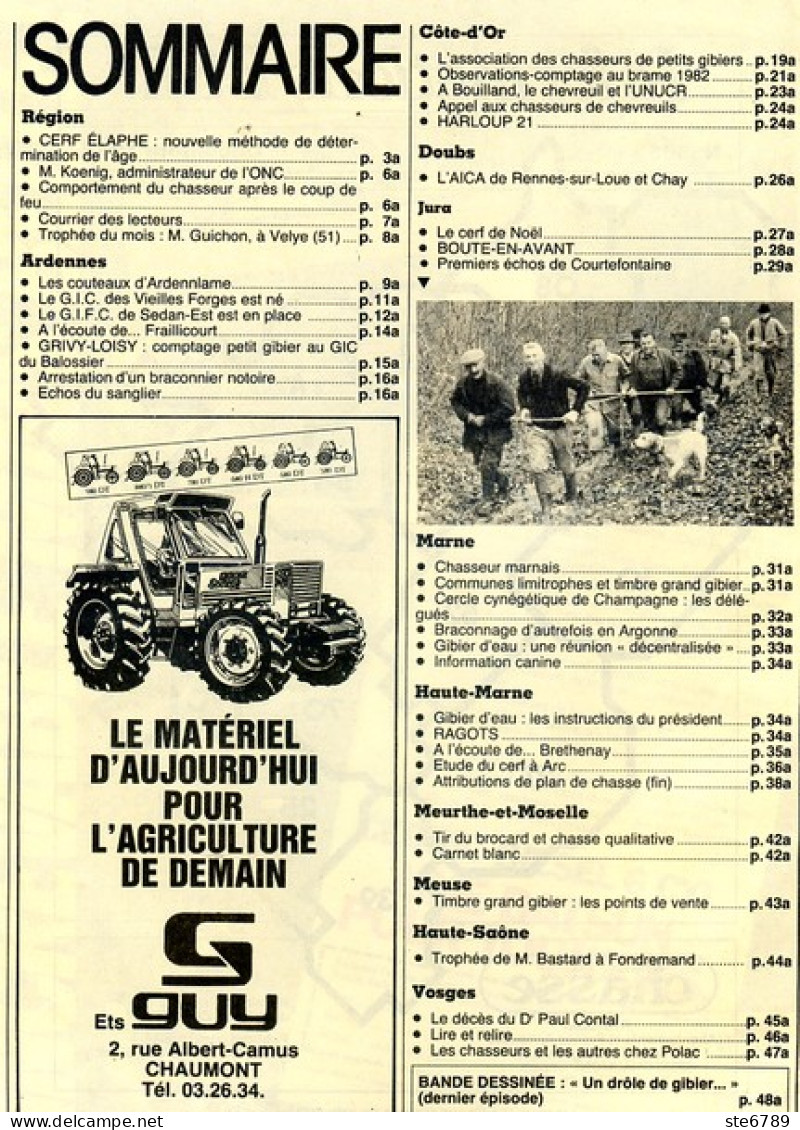 Plaisirs De La Chasse N° 366 1982 Spécial Région Est Ardennes Aube Jura Marne Meuse Haute Saone Vosges - Jagen En Vissen