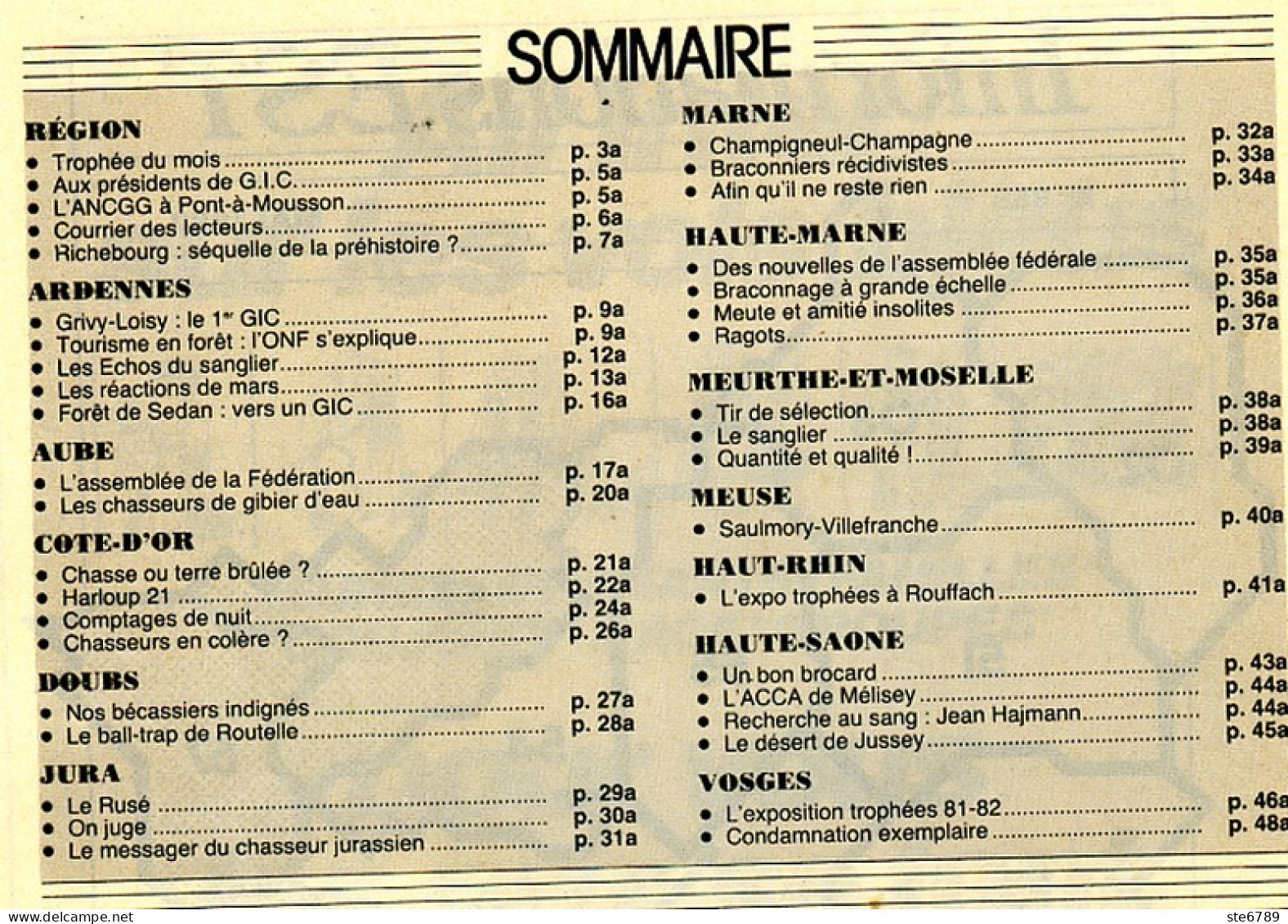 Plaisirs De La Chasse N° 359 1982 Spécial Région Est Ardennes Aube Jura Marne Meuse Haute Saone Vosges - Jagen En Vissen