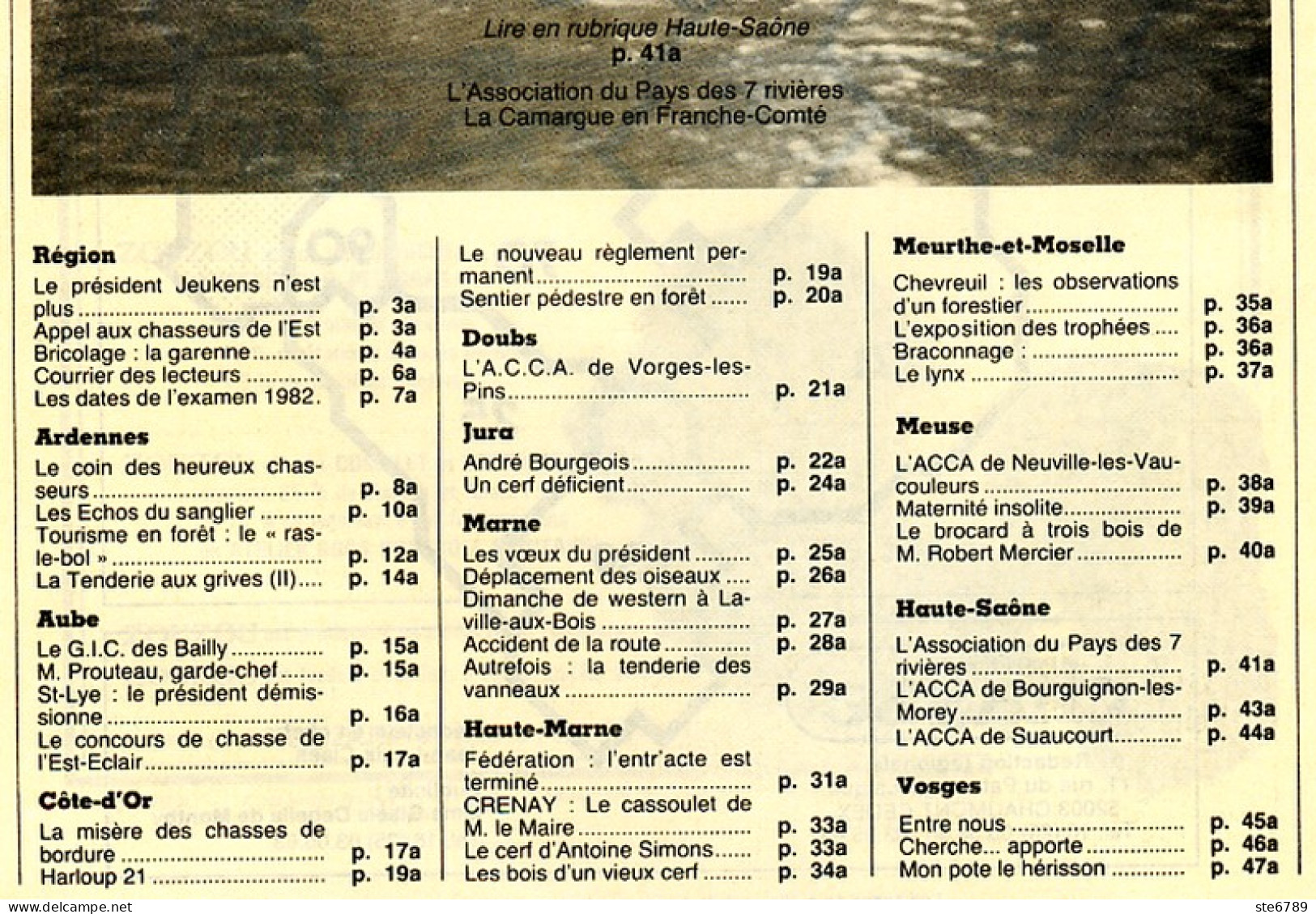 Plaisirs De La Chasse N° 356 1982 Spécial Région Est Ardennes Aube Jura Marne Meuse Haute Saone Vosges - Hunting & Fishing