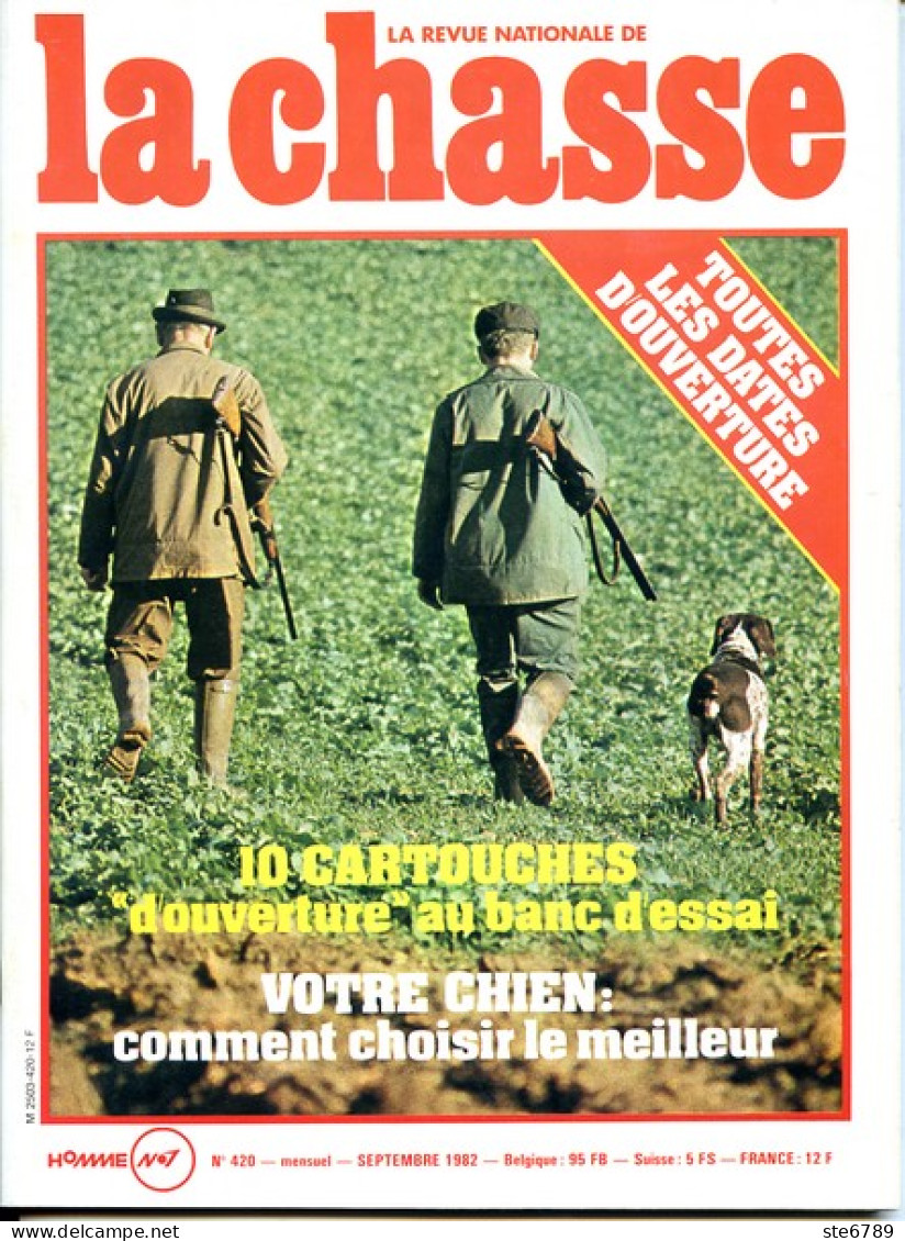 La Revue Nationale De LA CHASSE N° 420 Septembre 1982 Perdrix Rouge , Caille Des Blés , Colvert D&acute;elevage - Hunting & Fishing