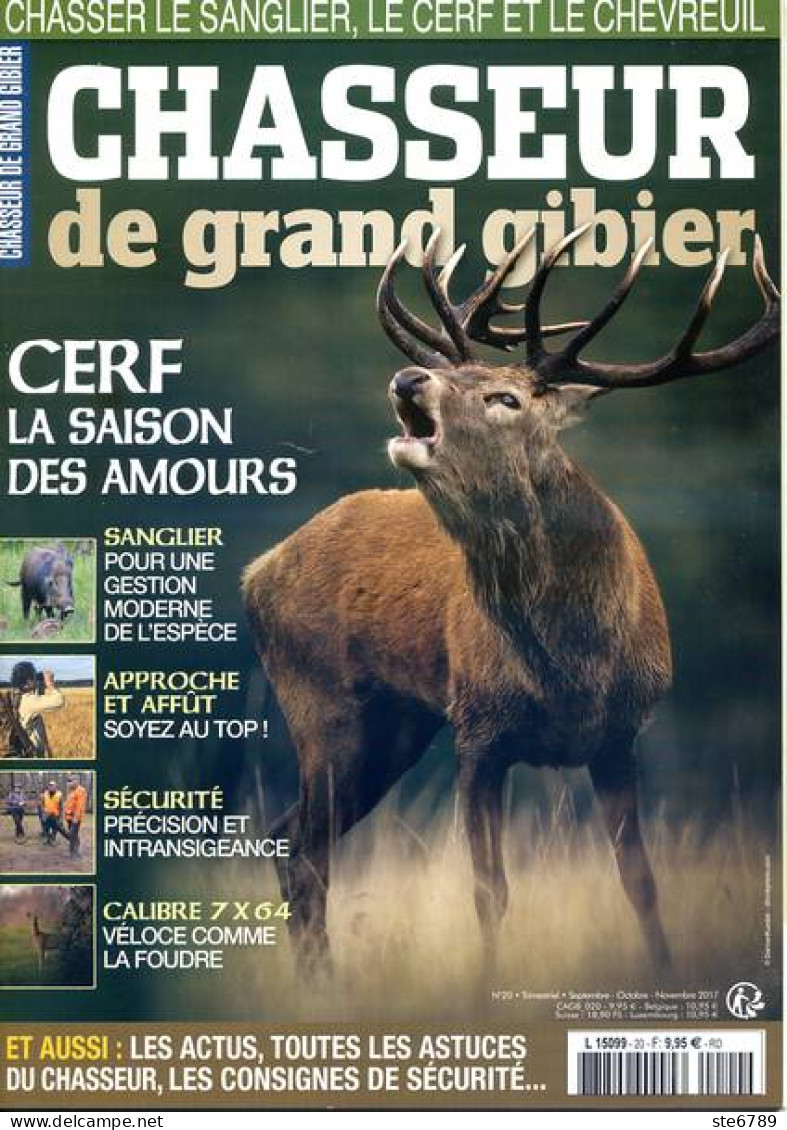 Chasseur De Grand Gibier N° 20 Cerf Saison Des Amours , Sanglier - Jagen En Vissen