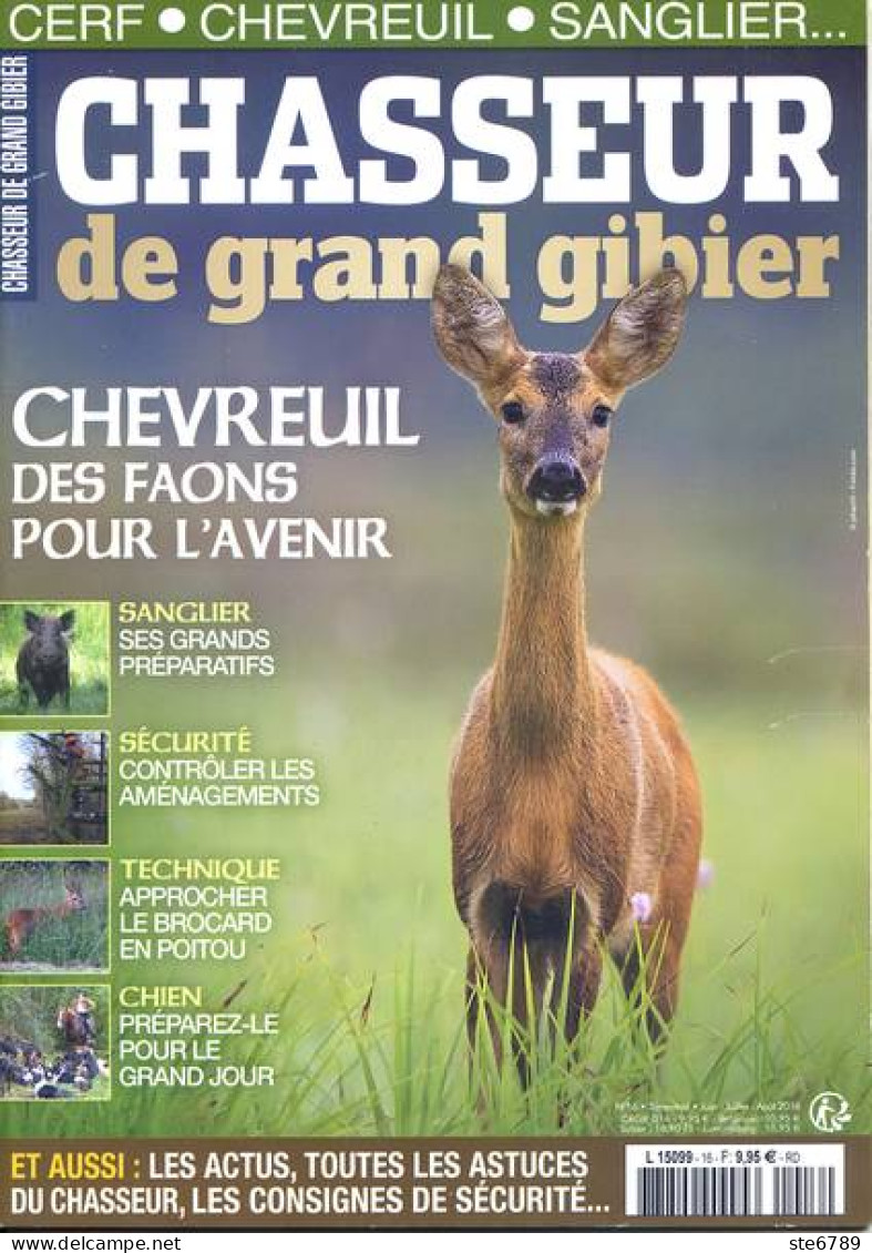 Chasseur De Grand Gibier N° 16 Chevreuil Faons , Sanglier - Jagen En Vissen