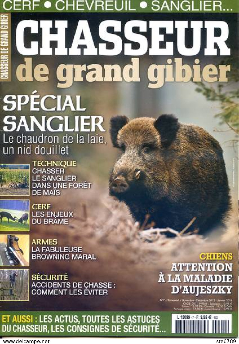 Chasseur De Grand Gibier N° 7 Special Sanglier , Cerf Enjeux Brame - Caccia & Pesca