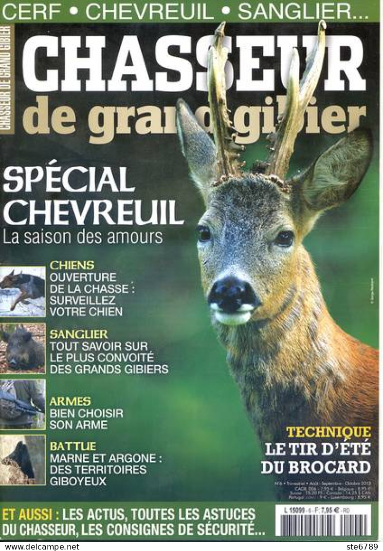 Chasseur De Grand Gibier N° 6 Special Chevreuil , Tir Brocard , Le Sanglier , Battue Marne Et Argonne - Fischen + Jagen