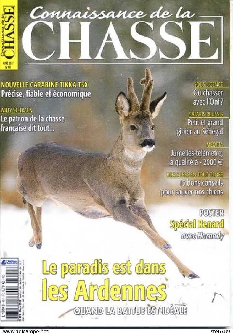 CONNAISSANCE DE LA CHASSE N° 491  Animaux Sauvages , Ardennes , - Caccia & Pesca