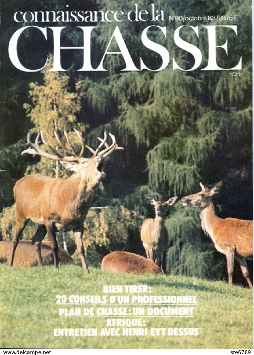 CONNAISSANCE DE LA CHASSE N° 90 1983 Animaux Sauvages - Fischen + Jagen