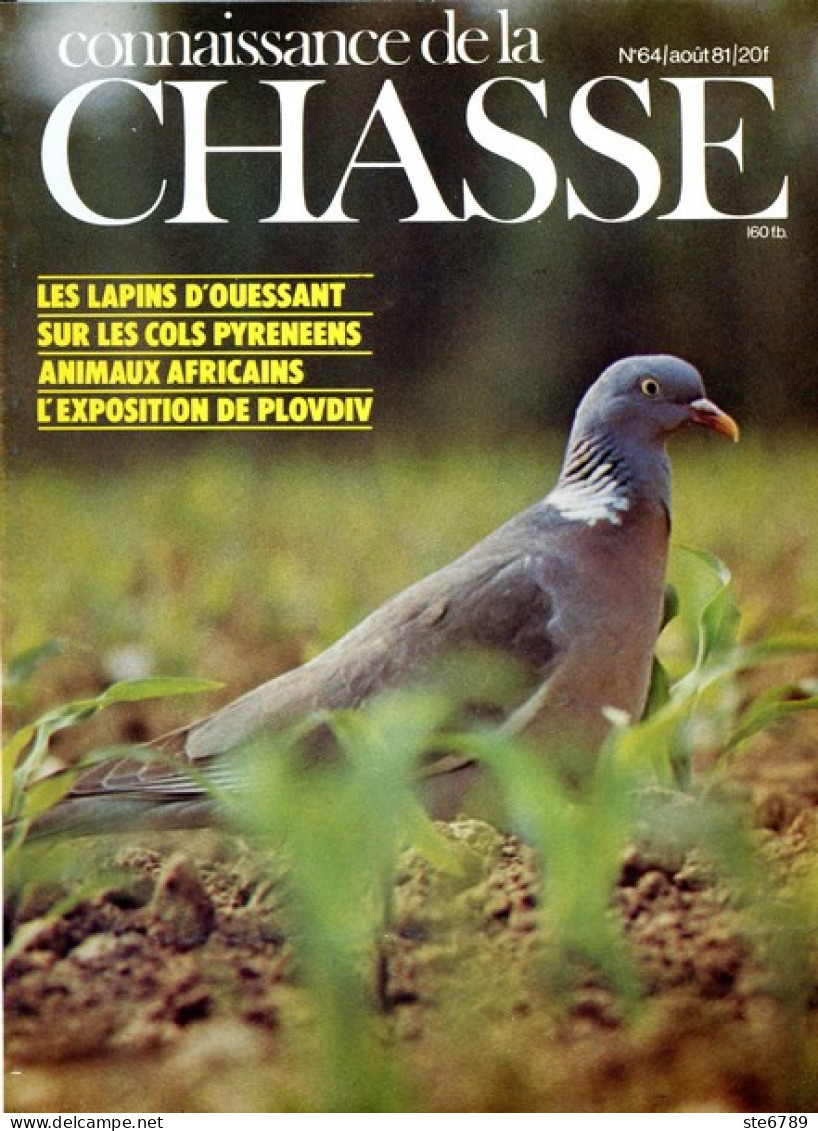 CONNAISSANCE DE LA CHASSE N° 64 1981 Animaux Sauvages - Caza & Pezca