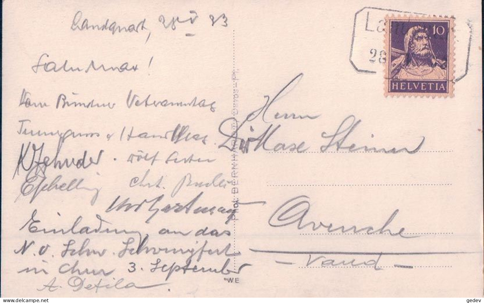 Landquart GR, Bundner Turnerveteranen (28.5.1923) - Landquart