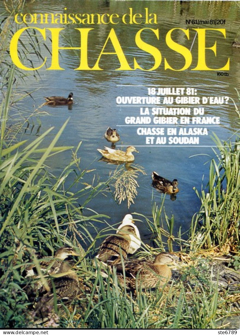 CONNAISSANCE DE LA CHASSE N° 61 1981 Animaux Sauvages - Jagen En Vissen