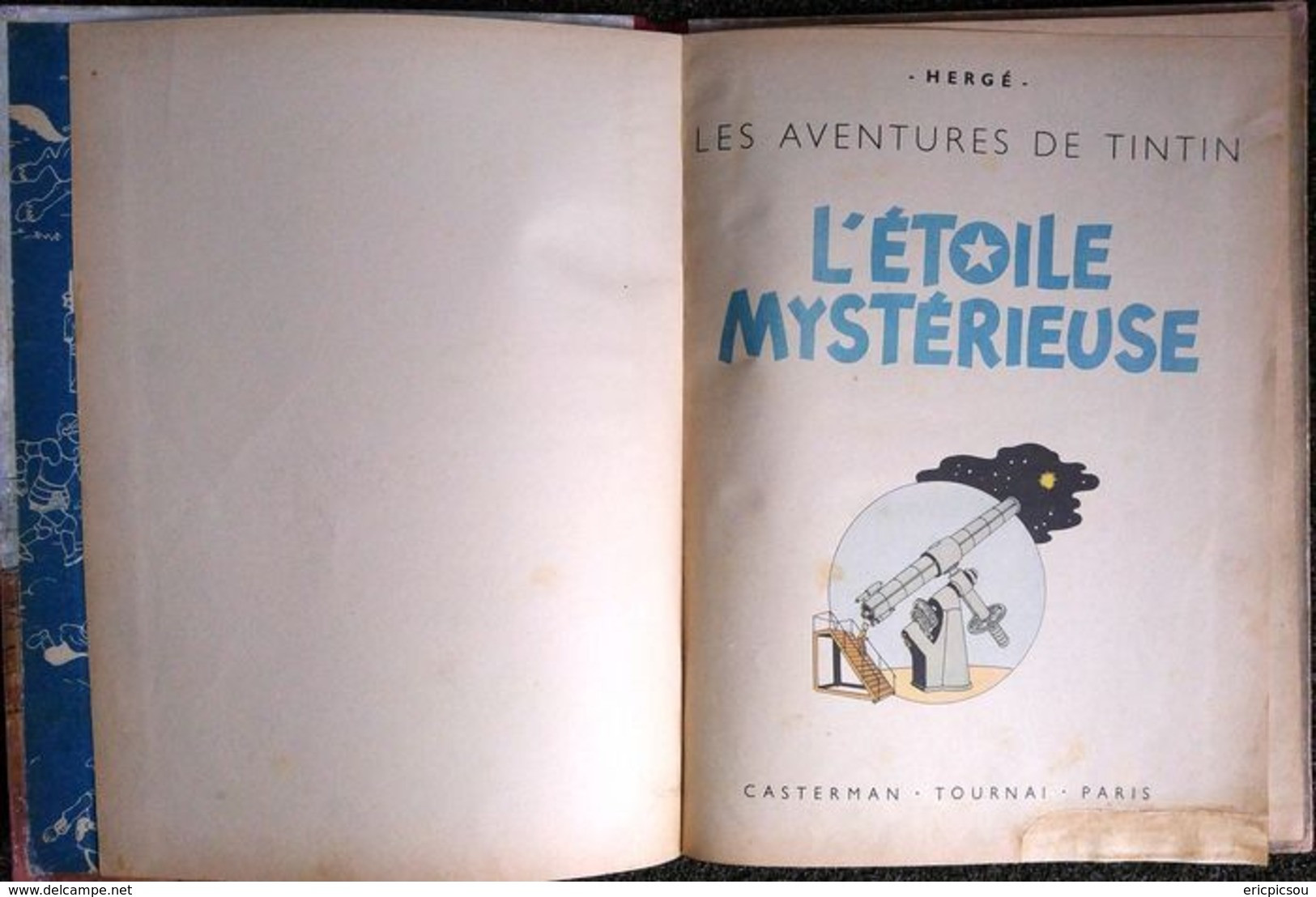 Tintin T10 - L'étoile Mystérieuse (A20) - C - Réédition - (1943) - Hergé
