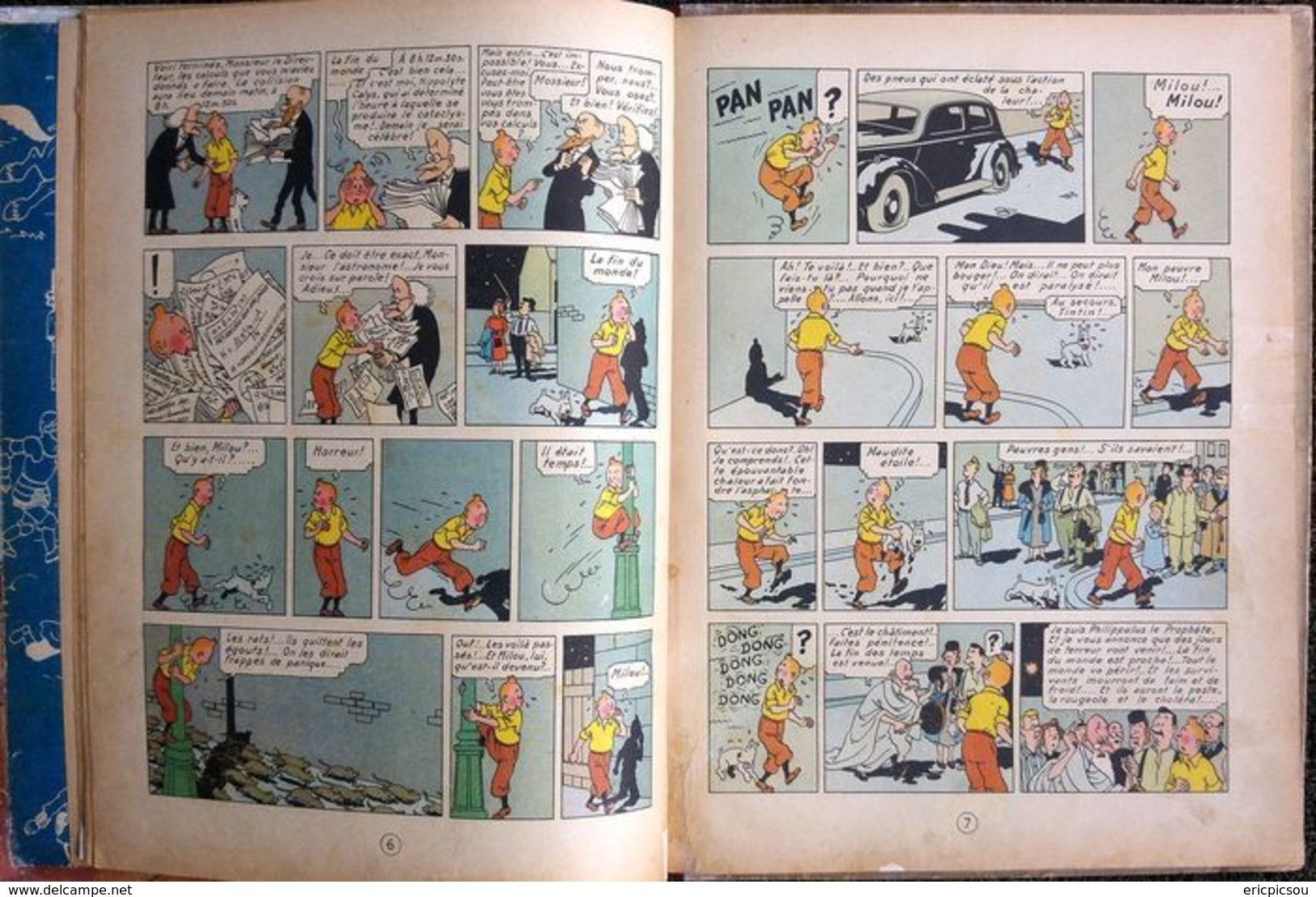 Tintin T10 - L'étoile mystérieuse (A20) - C - Réédition - (1943)