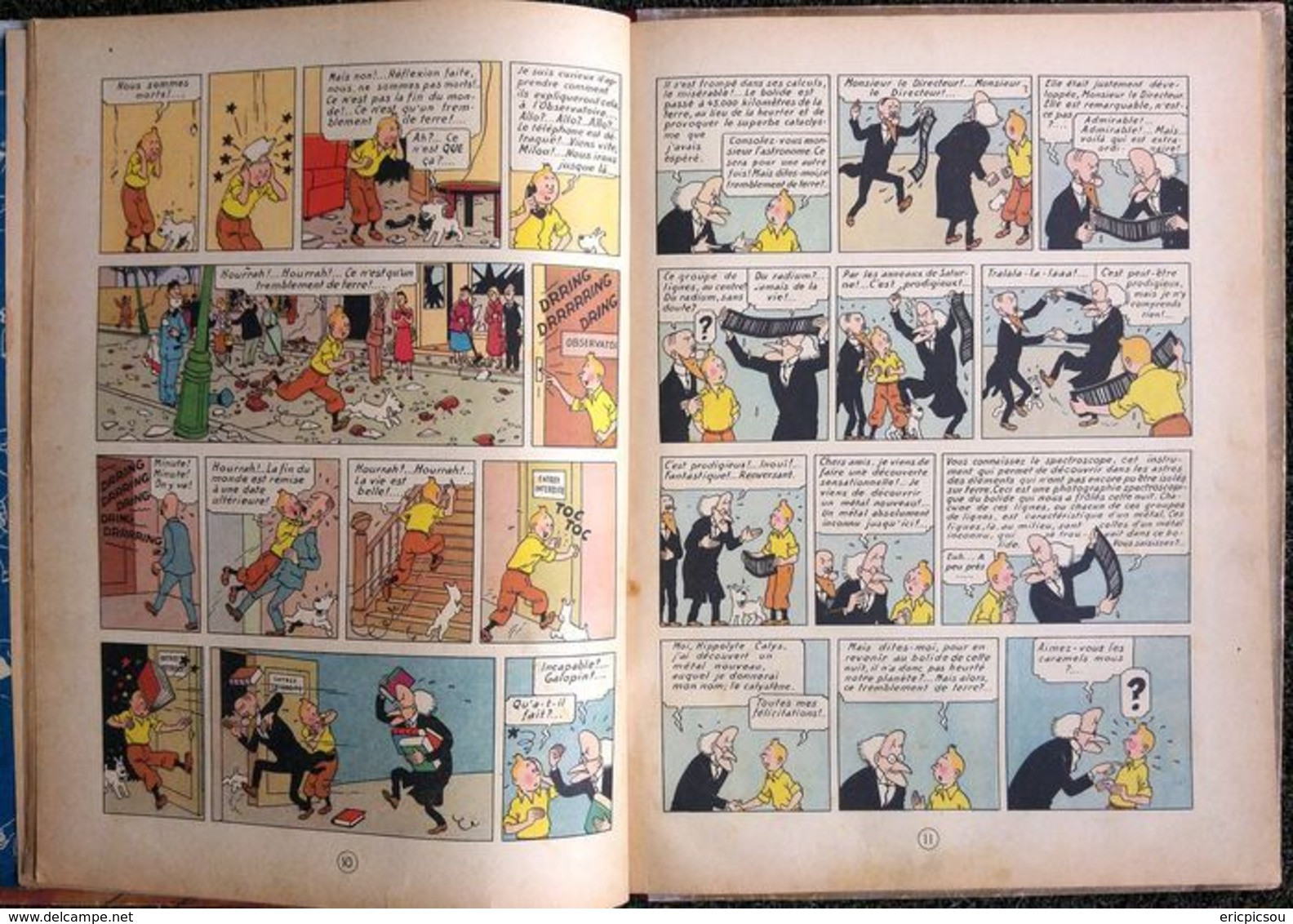 Tintin T10 - L'étoile mystérieuse (A20) - C - Réédition - (1943)