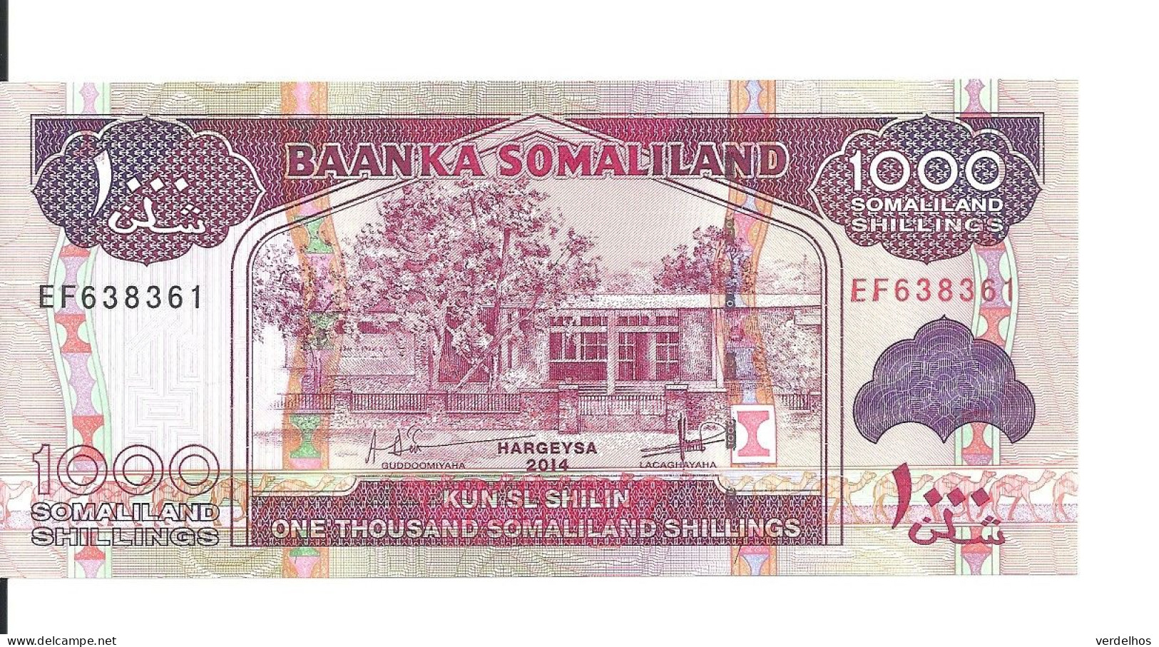 SOMALILAND 1000 SHILLINGS 2014 UNC P 20 C - Somalie