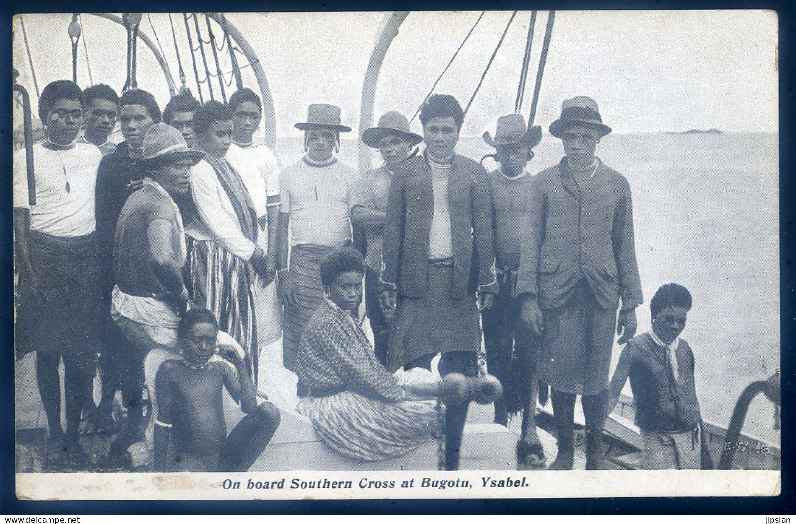 Cpa Océanie Melanesian Mission - On Board Southern Cross At Bugotu Ysabel , Les ïles Salomon / Solomon Islands LANR65 - Isole Salomon