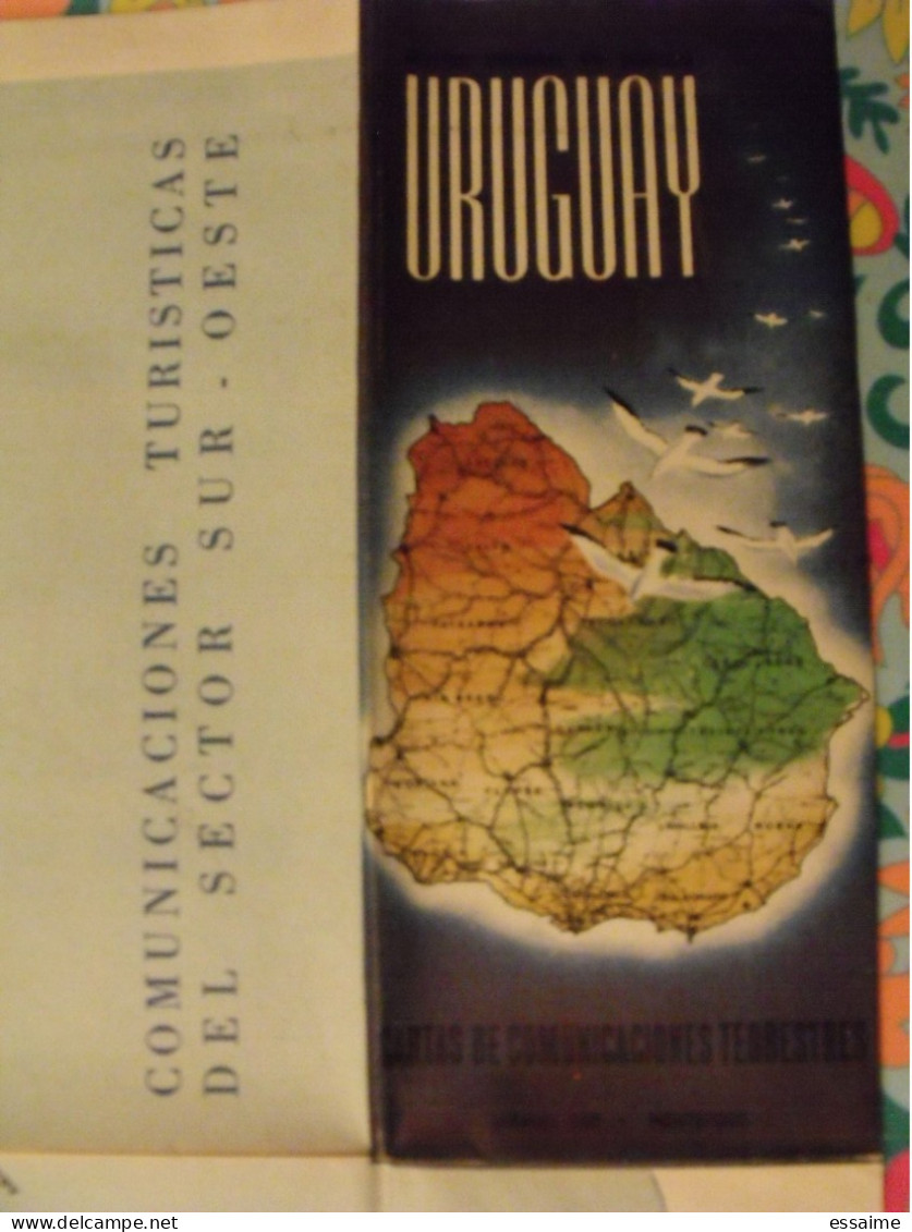 Uruguay. Plan Touristique. Montevideo. Carte. 1948 - Sin Clasificación