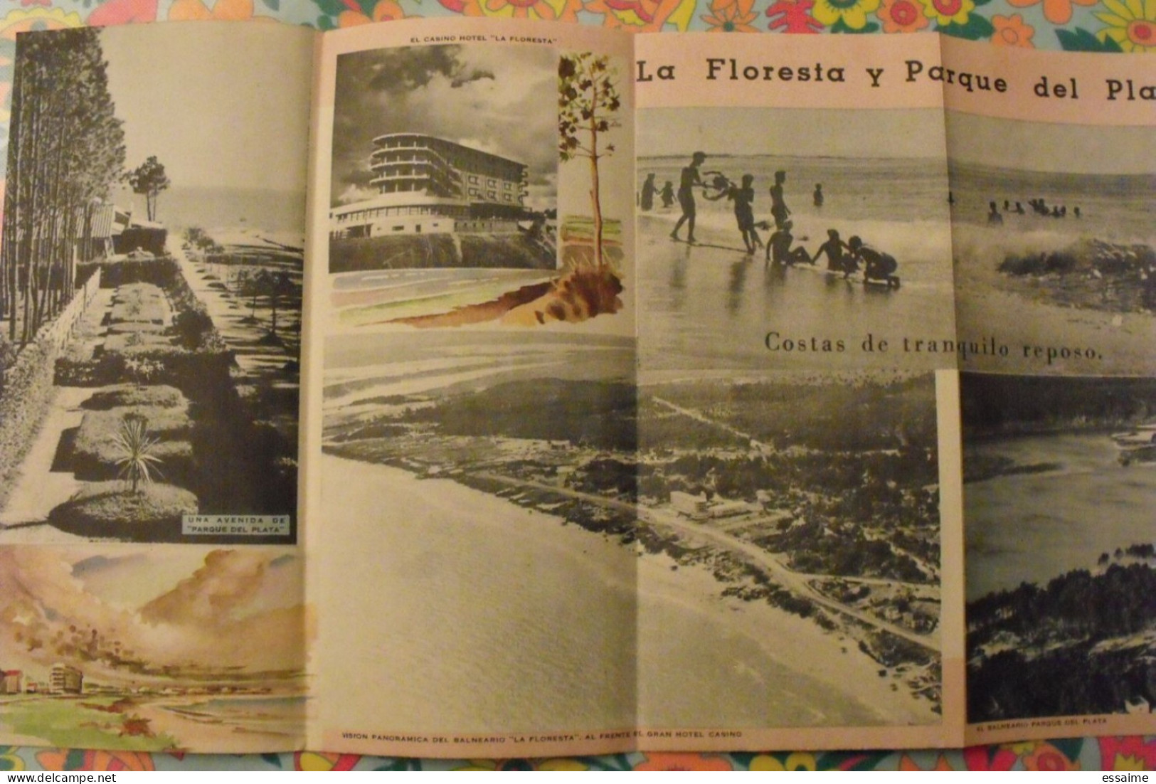 Uruguay. Plan Touristique. Atlantida Floresta. Playas Entre Bosques. Dépliant Tourisme 1948 - Non Classés