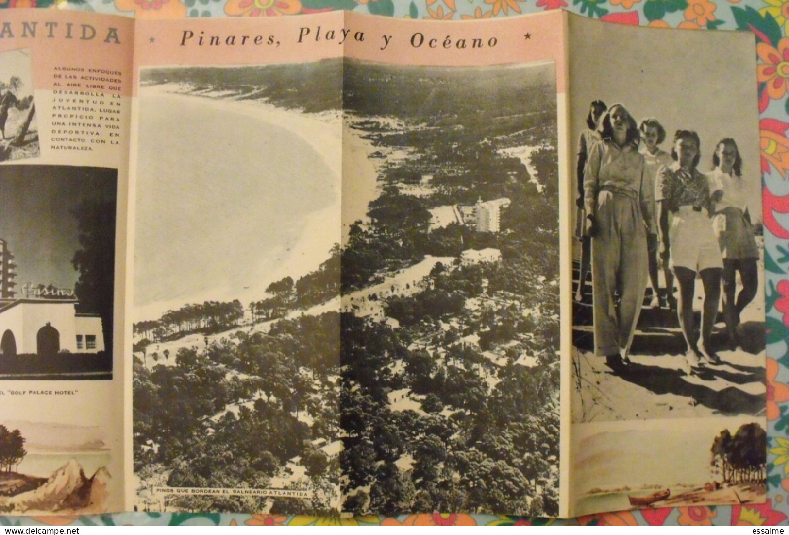 Uruguay. Plan Touristique. Atlantida Floresta. Playas Entre Bosques. Dépliant Tourisme 1948 - Ohne Zuordnung