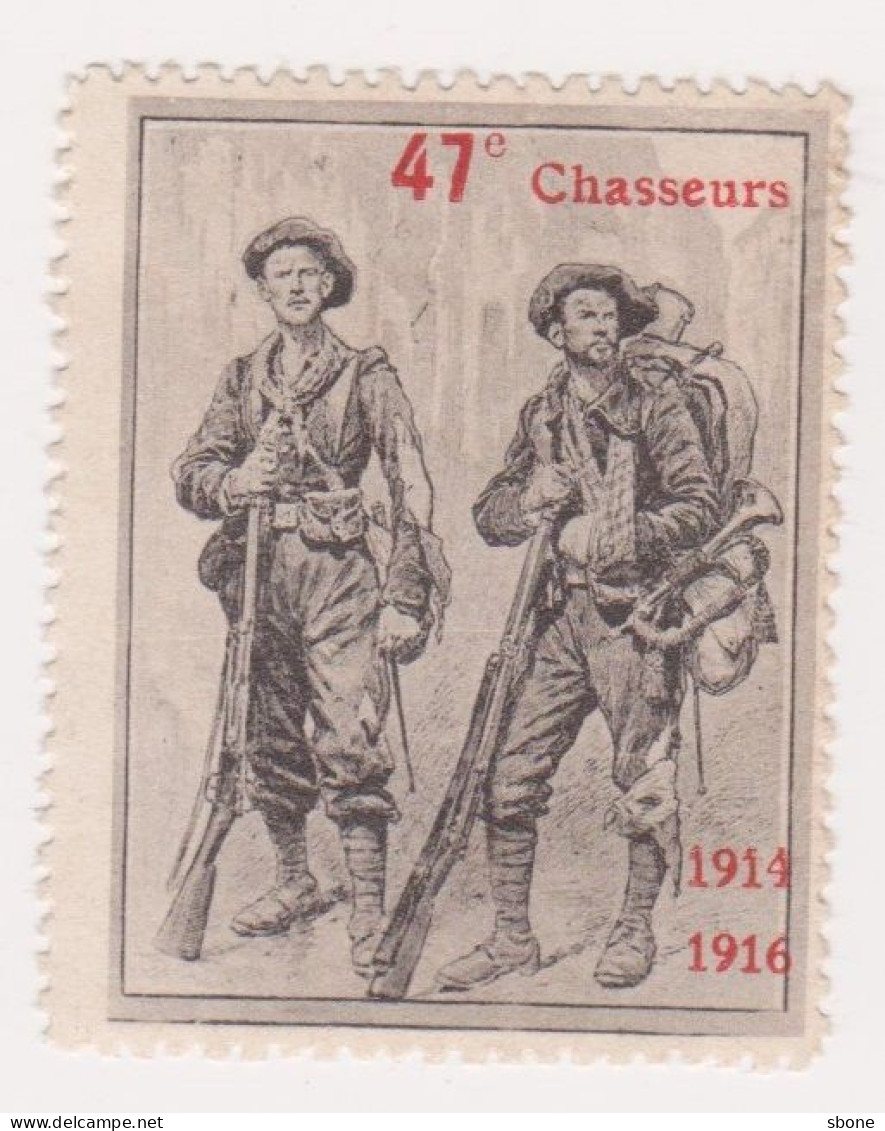 Vignette Militaire Delandre - 47ème Régiment De Chasseurs à Pied - Vignettes Militaires