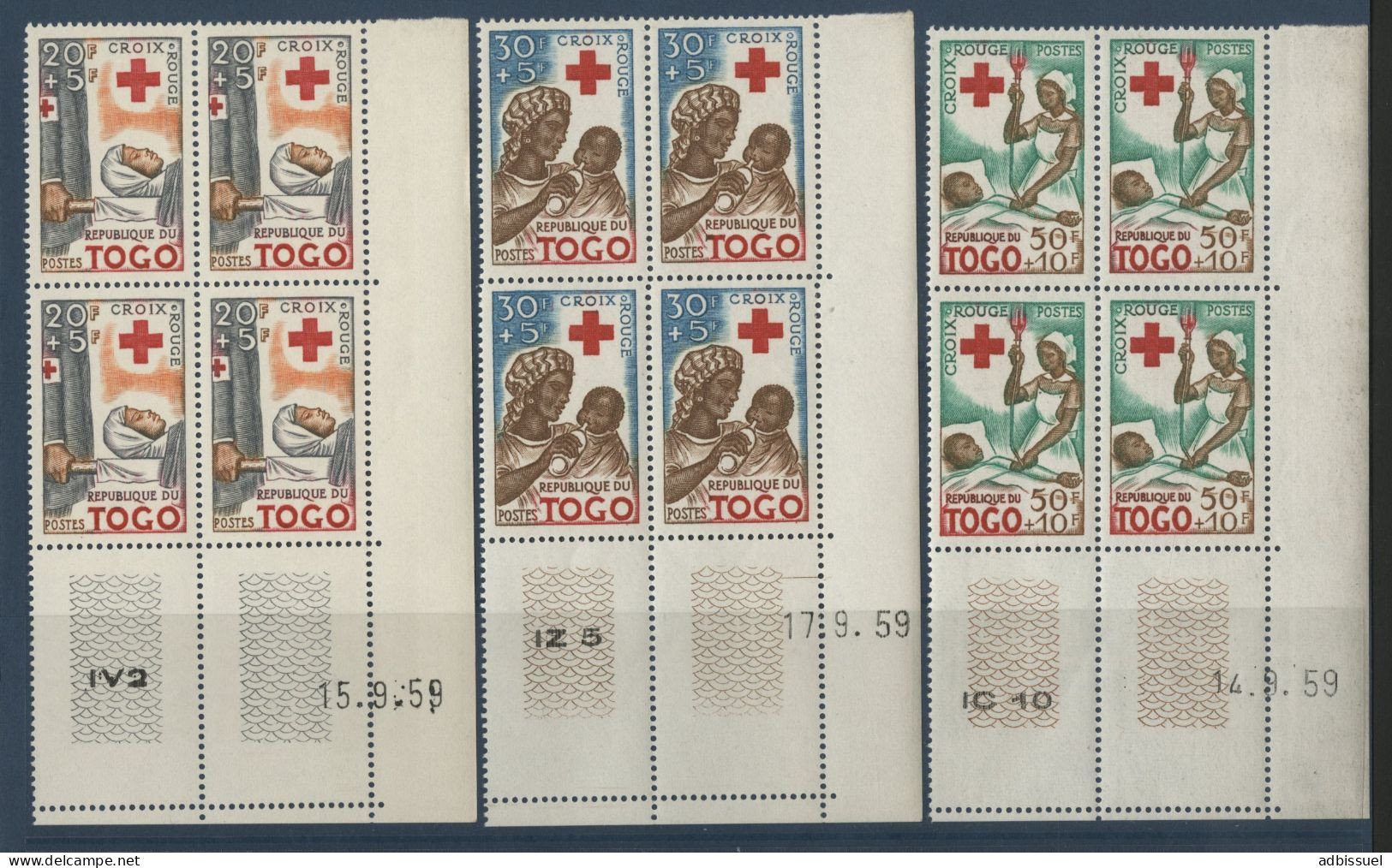 TOGO N° 292 à 294 ( X4) Neufs ** (MNH) Tous Avec Coins Datés Croix Rouge TB - Togo (1960-...)