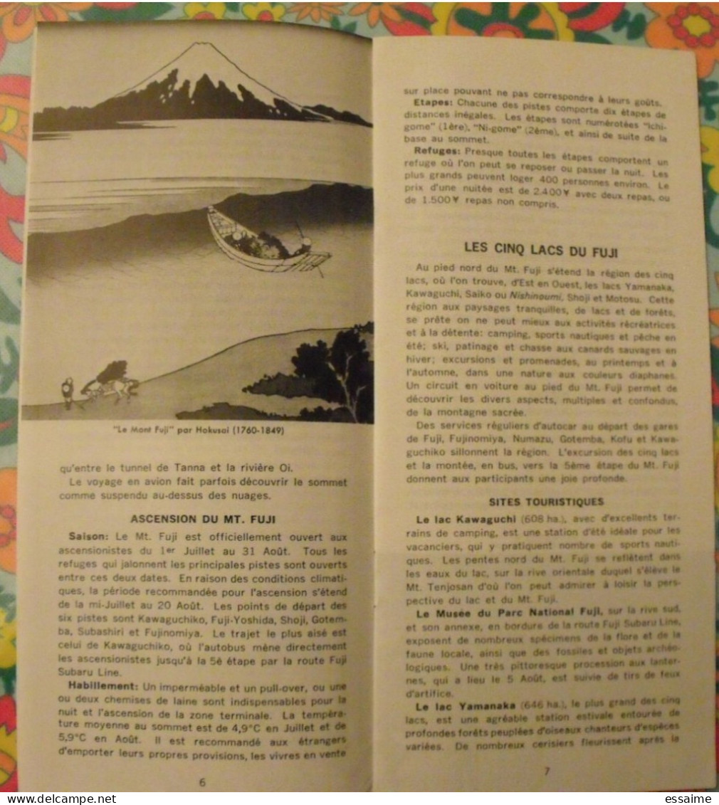 Japon. Plan Touristique. Fuji Hakone Izu Kamakura.  Carte Dépliant Tourisme 1972 - Unclassified