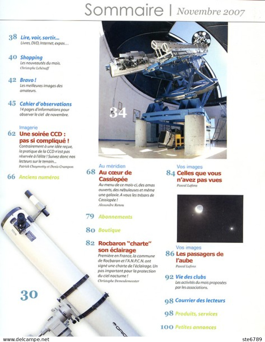 ASTRONOMIE Magazine  N° 95 Revue Des Astronomes Amateurs , Chocs Sur Planetes ,  Observation Cassiopée - Ciencia