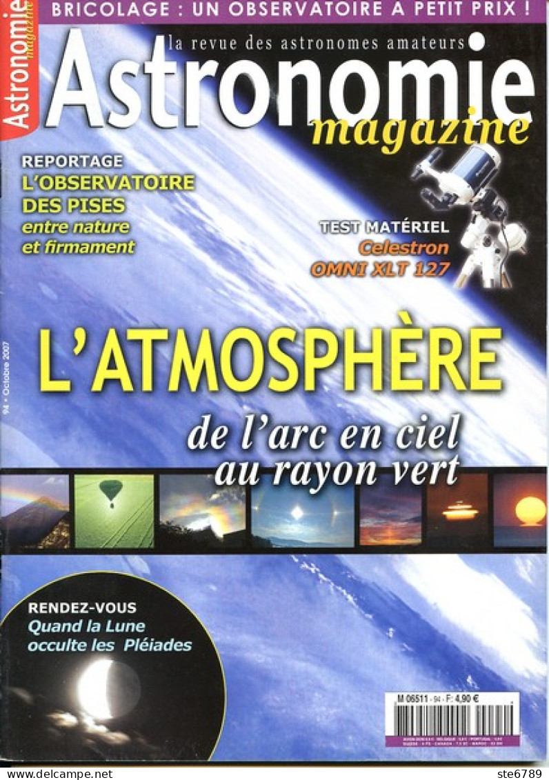 ASTRONOMIE Magazine  N° 94 Revue Des Astronomes Amateurs , Observatoire Des Pises , Atmosphere - Ciencia