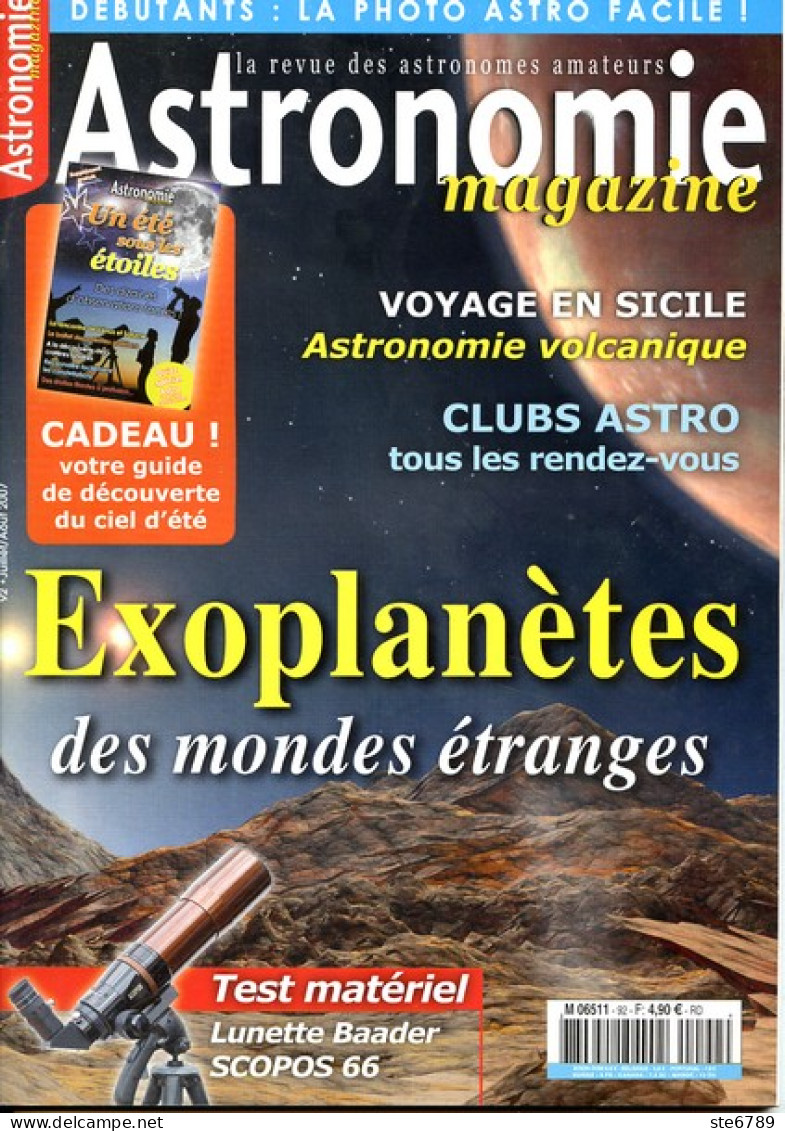 ASTRONOMIE Magazine  N° 92 Revue Des Astronomes Amateurs , Exoplanètes , Astronomie Volcanique Sicile , - Ciencia