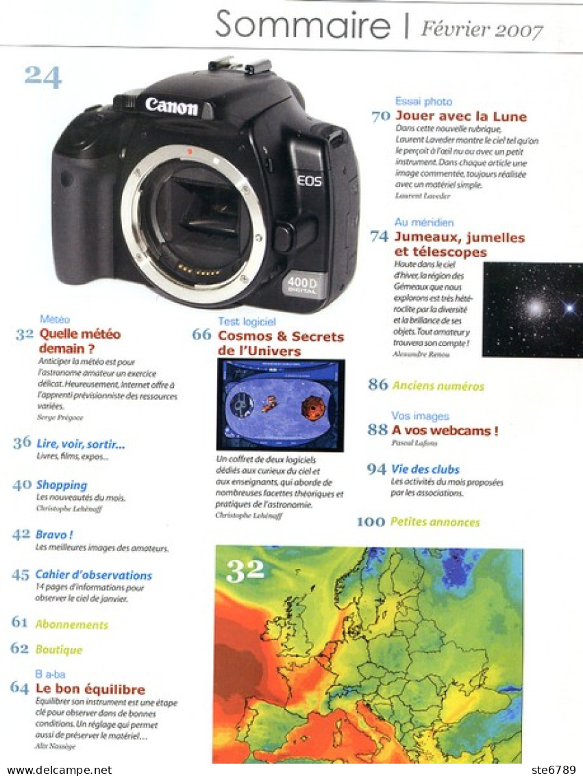 ASTRONOMIE Magazine  N° 87 Revue Des Astronomes Amateurs , Saturne  , Comètes - Ciencia