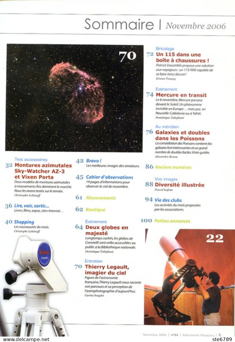 ASTRONOMIE Magazine  N° 84  Revue Des Astronomes Amateurs , Tragique Destin Des Etoiles , - Science