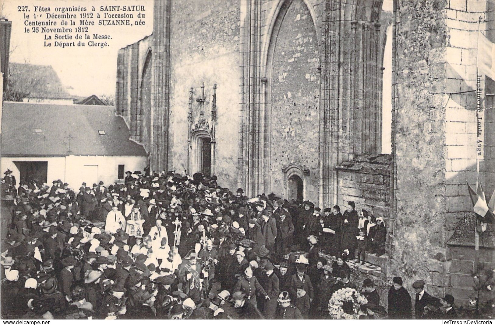 FRANCE - Fetes Organisées à Saint Satur - Centenaire De La Mere Suzanne - La Sortie De La Messe - Carte Postale Ancienne - Saint-Satur