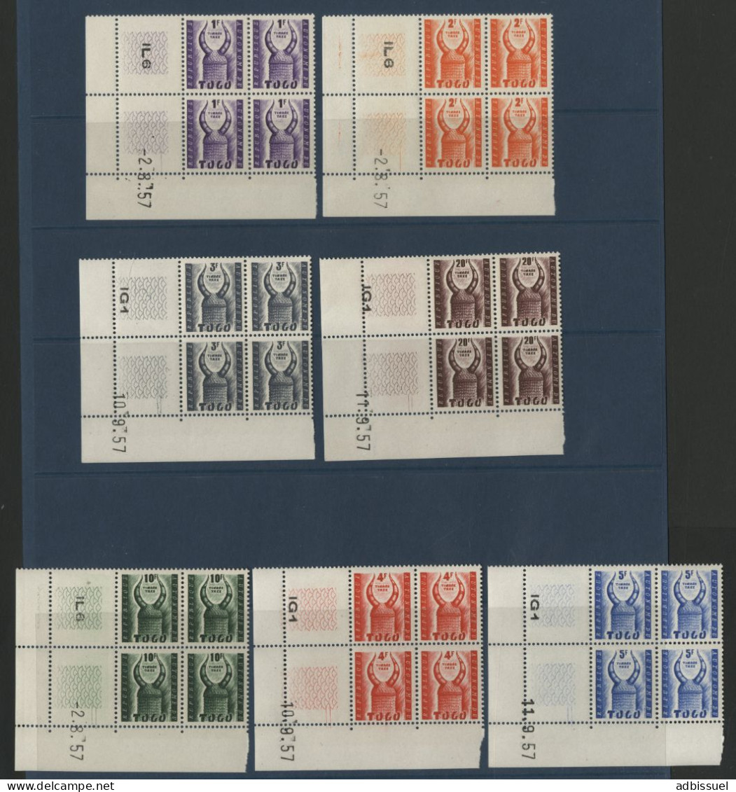 TOGO TIMBRES - TAXE N° 48 à 54 ( X4) Séries Complètes Neuves ** (MNH) Tous Avec Coin Daté TB Voir Suite - Togo (1960-...)