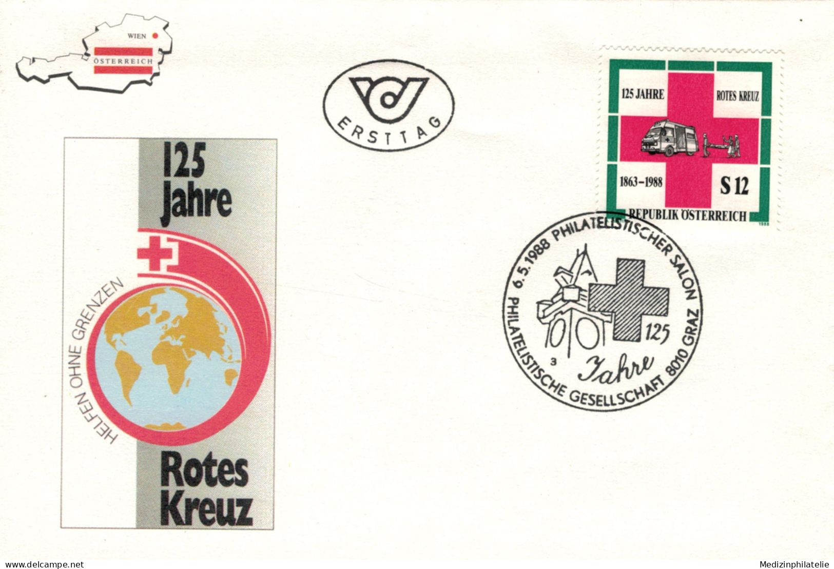 Rotes Kreuz - 8010 Graz 1988 - Uhrturm - First Aid