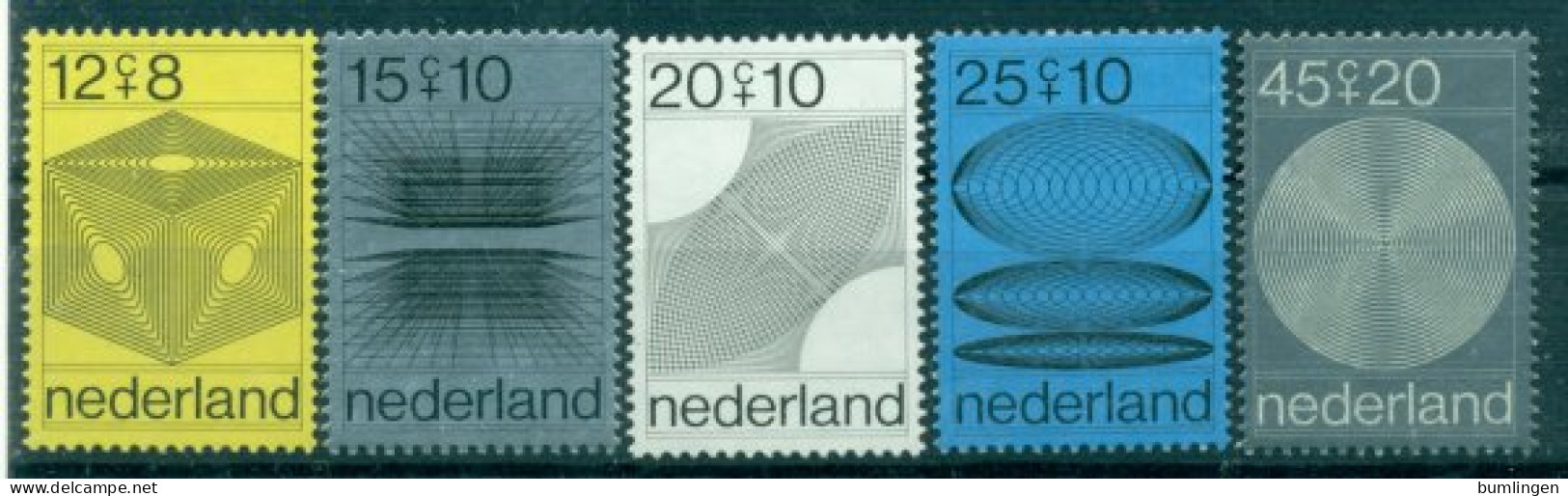 NETHERLANDS 1970 Mi 936-40** Computer Graphics [L3715] - Informatique