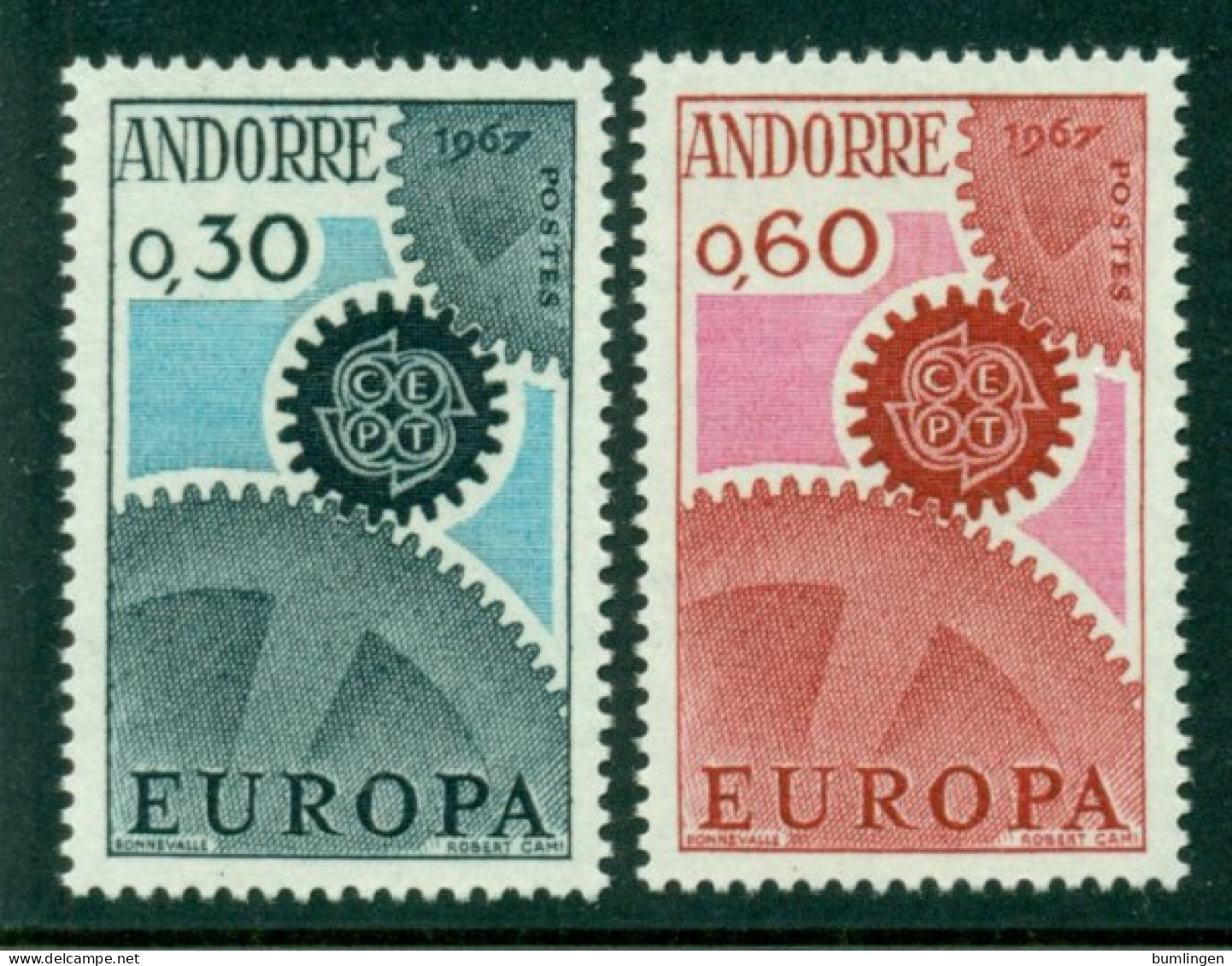 ANDORRA (French) 1967 Mi 199-200** Europa CEPT [L3832] - 1967