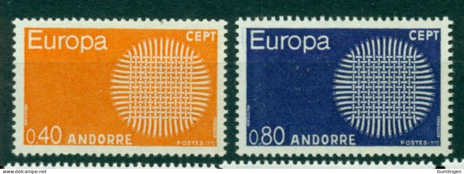 ANDORRA (French) 1977 Mi 222-23** Europa CEPT [L3833] - 1977