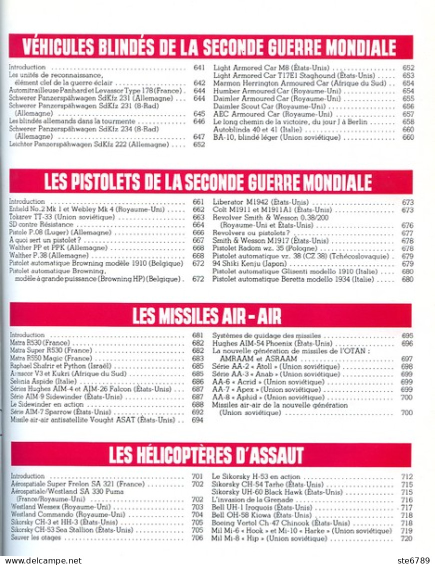 ENCYCLOPEDIE DES ARMES N° 33 Blindés 2° Guerre Panhard Levassor , Daimler  ,  Militaria Forces Armées - Français