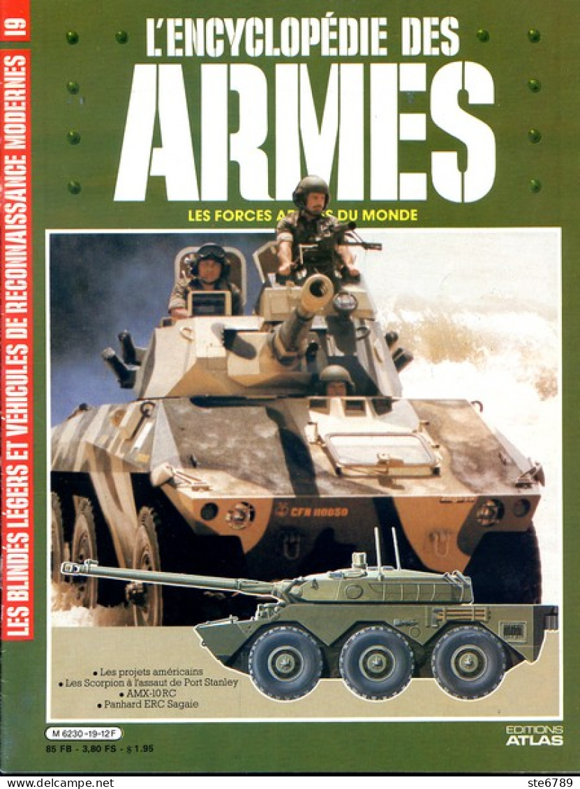 ENCYCLOPEDIE DES ARMES N° 19 Blindés Véhicules Reconnaissance AMX Panhard Scorpions ,  Militaria Forces Armées - Français