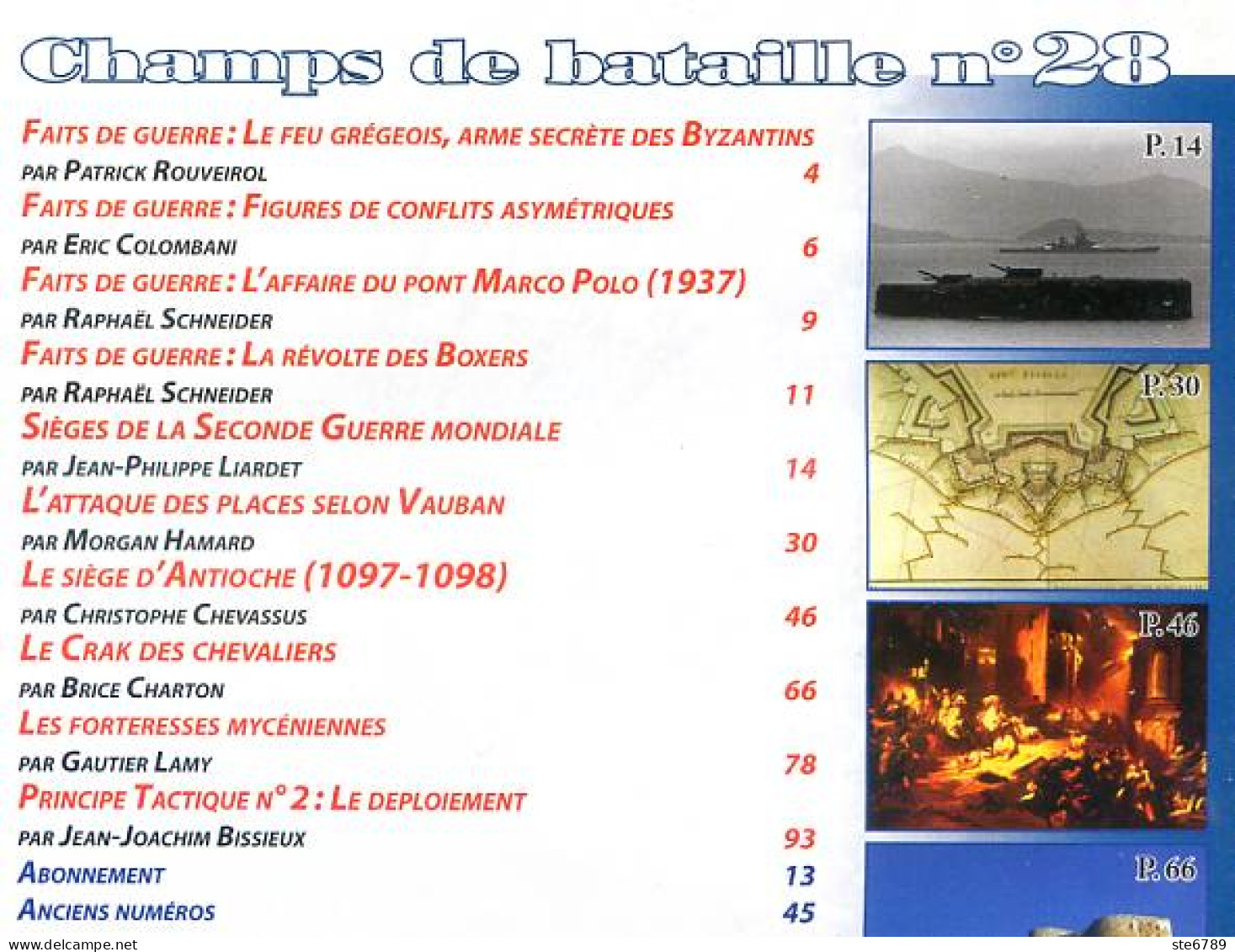 Champs De Bataille 28 Principes Siège Fortifications Vauban , Sièges 2° Guerre Mondiale , Siege D'Antioche  ,  Militaria - Frans