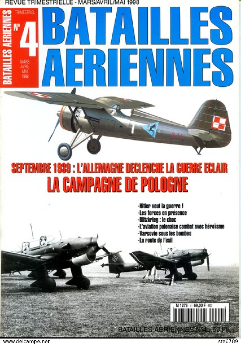 BATAILLES AERIENNES N° 4 1939 La Campagne De Pologne  Guerre Militaria - French