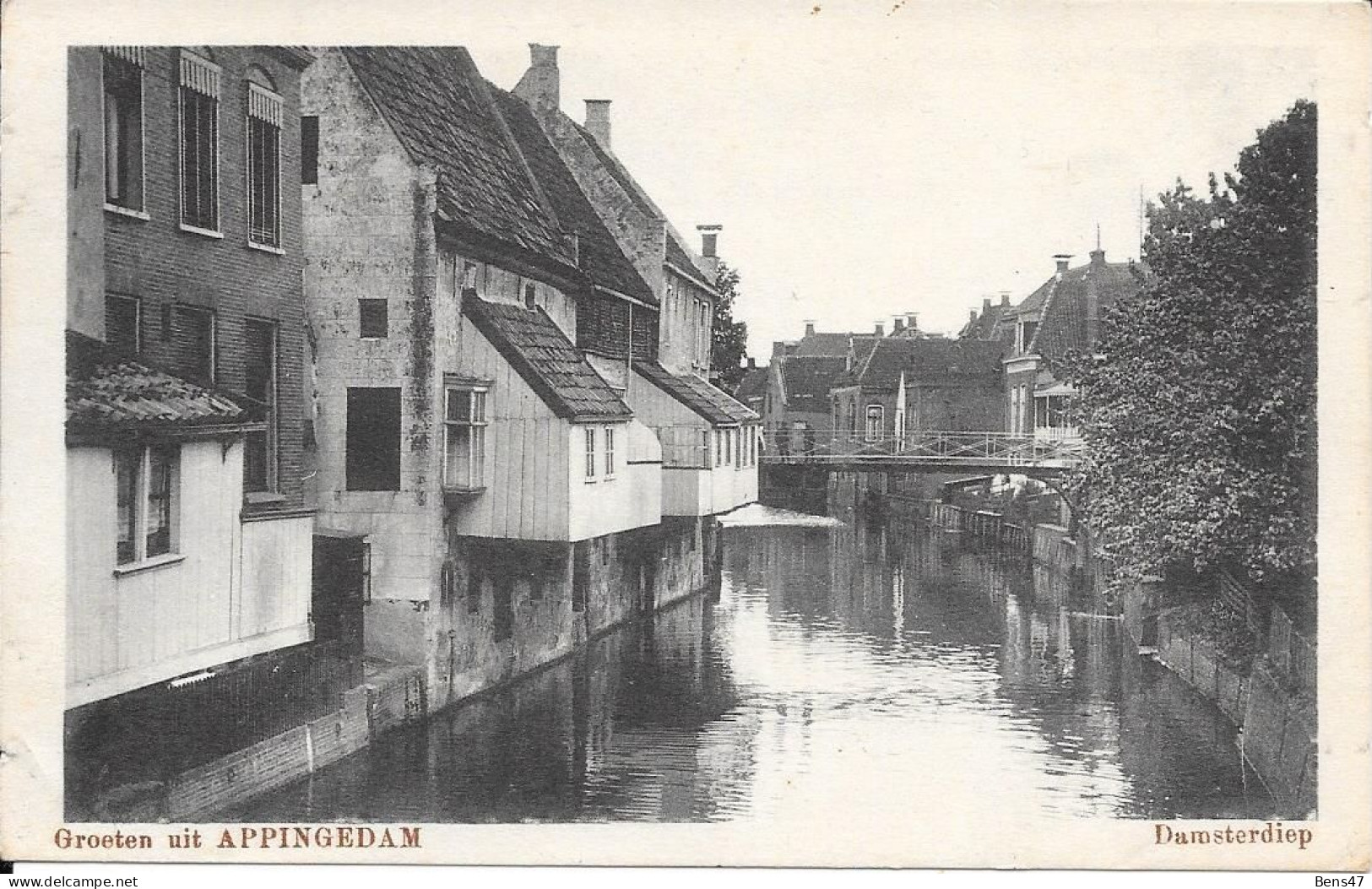 Appingedam Damsterdiep 27-01-1927 - Appingedam