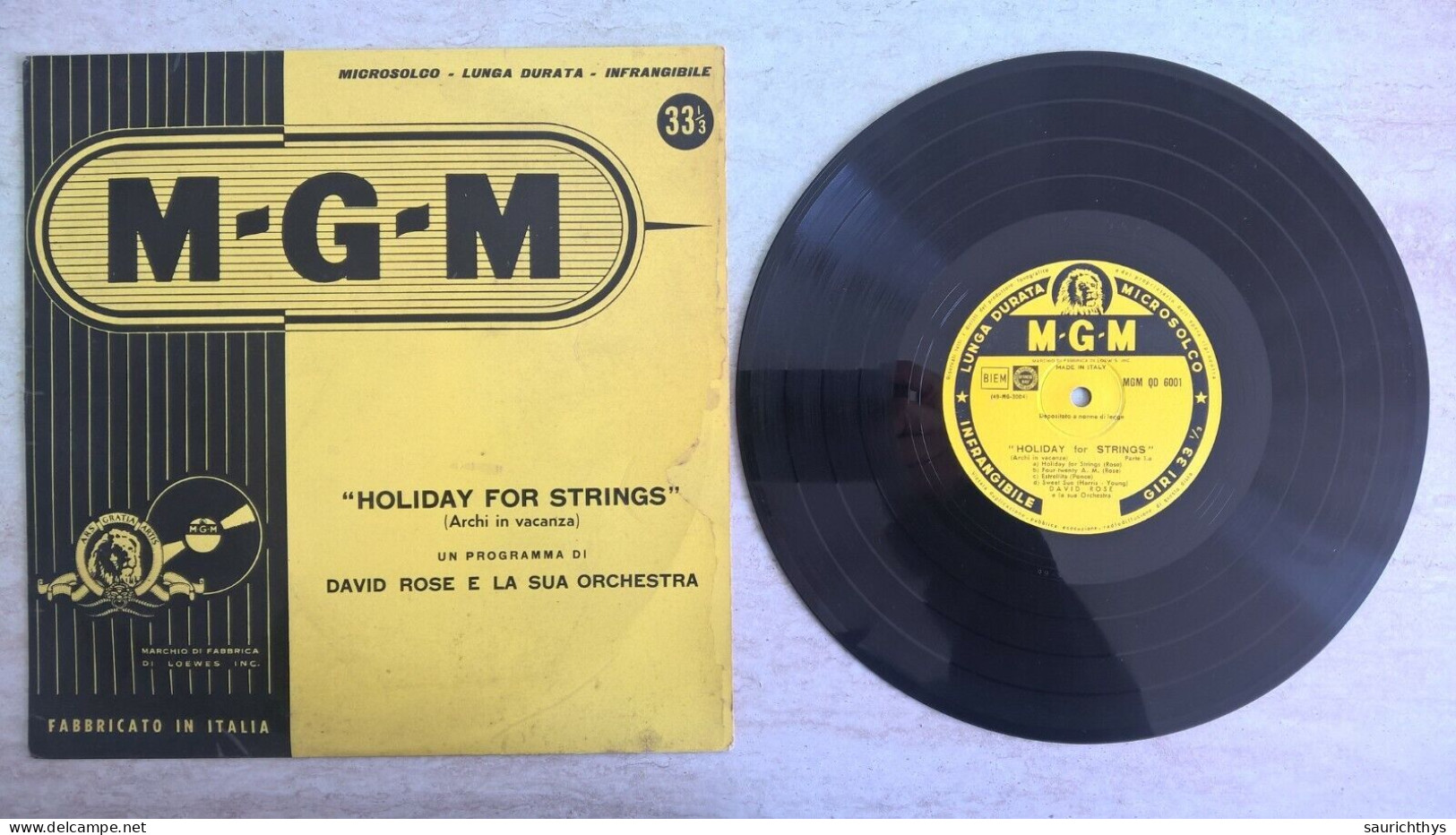 33 Giri Holiday For Strings Archi In Vacanza David Rose E La Sua Orchestra - MGM - Instrumentaal