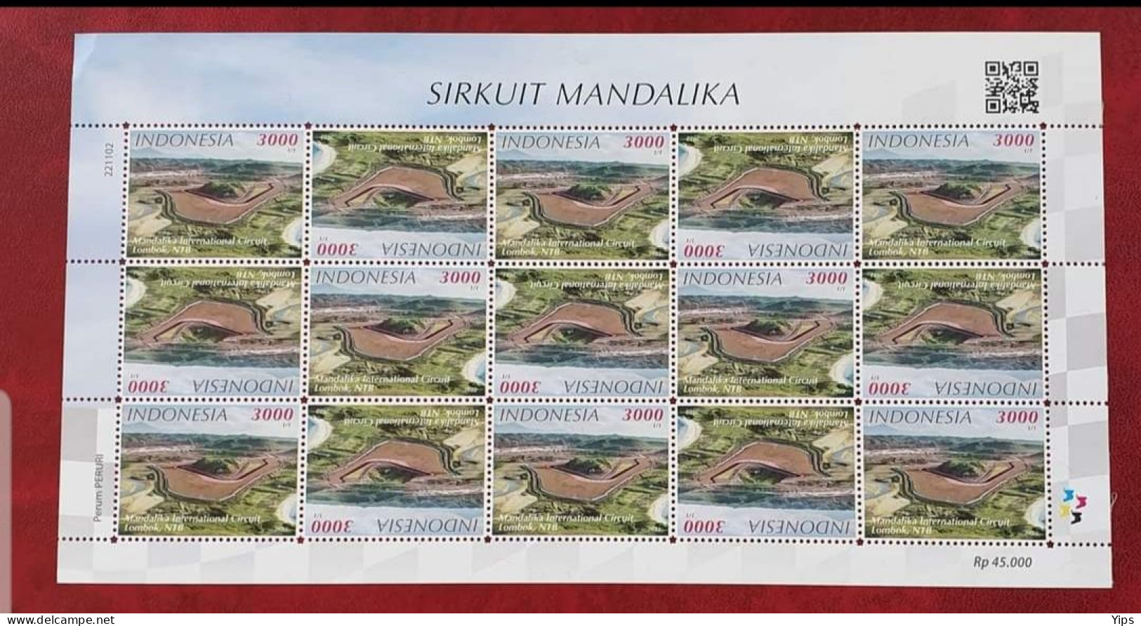 Circuit Mandalika 2022 ( Tete Beche Stamp Avaible At €1.00 ) - Indonésie