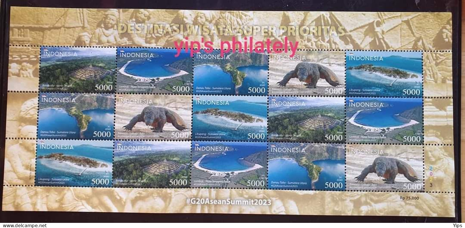 Tourist Destinstion 2023 ( Avaible Stamp Set At €2,00) - Indonésie