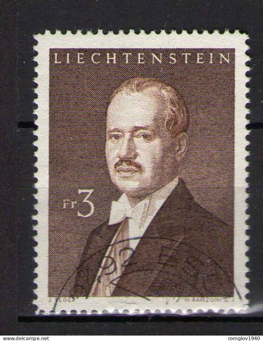 LIECHTENSTEIN  1960  EFFIGI DI PRINCIPI  UNIF. 349C USATO  VF - Gebraucht