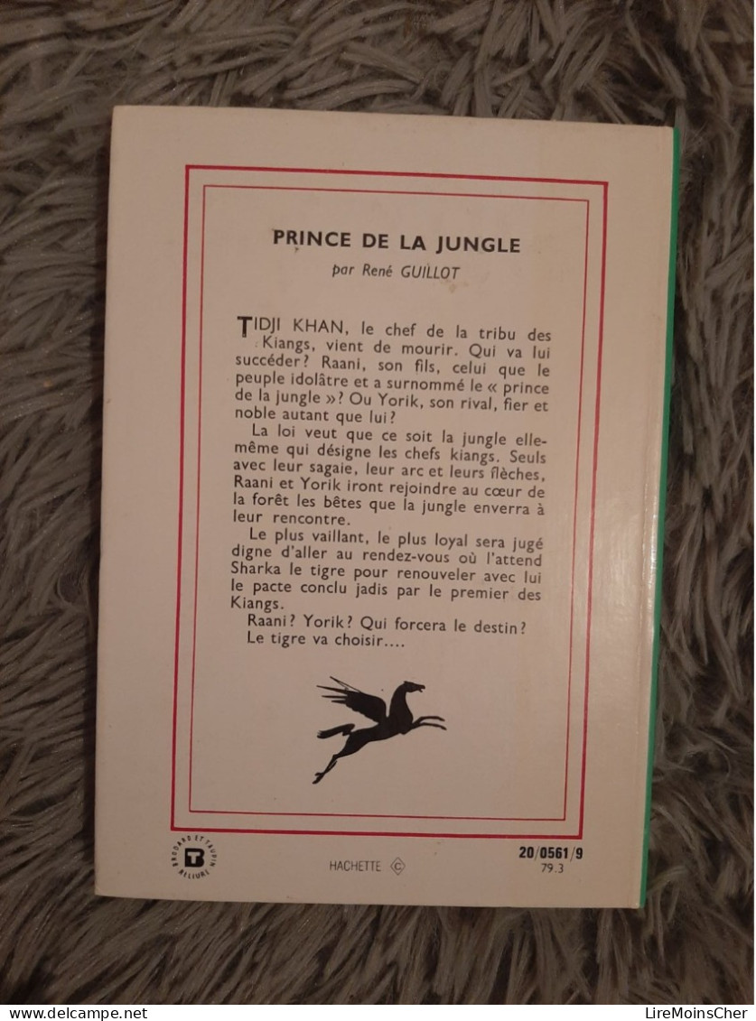 RENE GUILLOT / PRINCE DE LA JUNGLE / BIBLIOTHEQUE VERTE 1979 INDE - Bibliothèque Verte