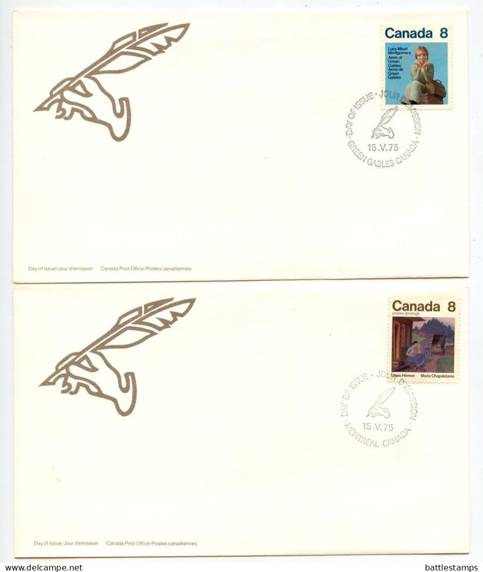 Canada 1970's-1980's 10 Different First Day Covers - Olympic Sports, Christmas, Ships, QEII, Writers - 1971-1980