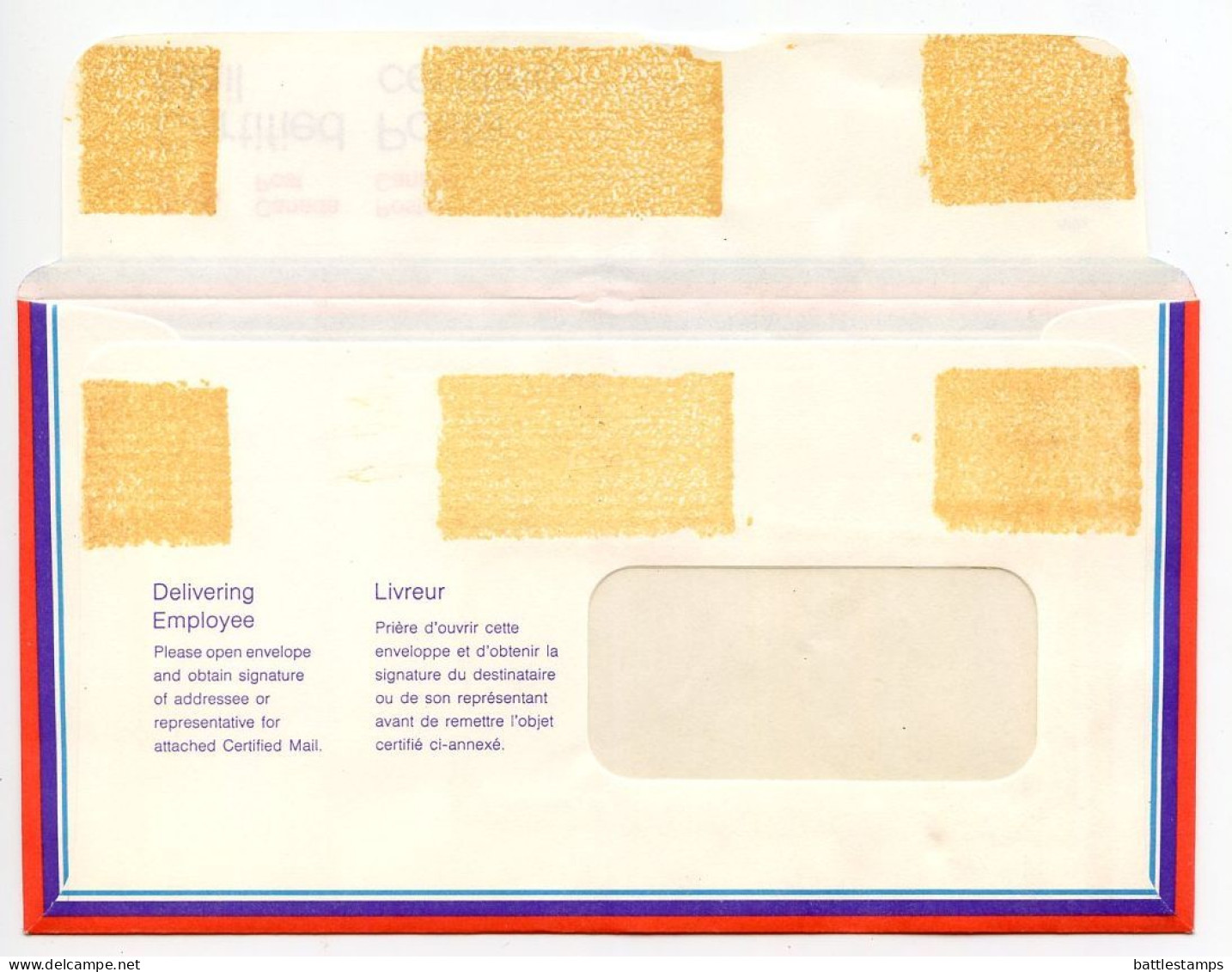 Canada C.1970's 3 Different Unused Certified Mail Envelopes / Return Receipt Card - Briefe U. Dokumente